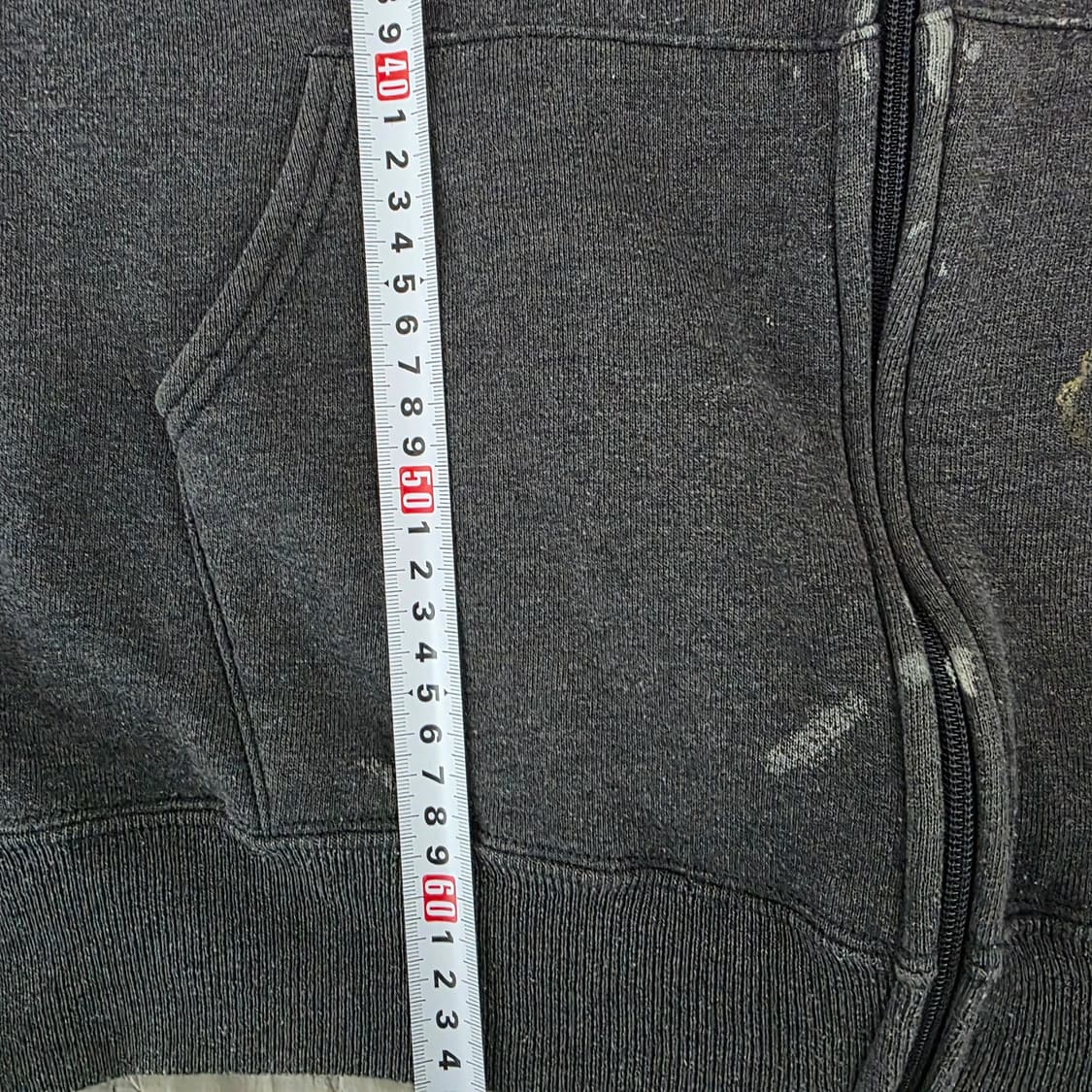 [XL] 90s 빈티지 러셀 애슬레틱 후드집업 다크그레이 ver. 페인팅 상품이미지9