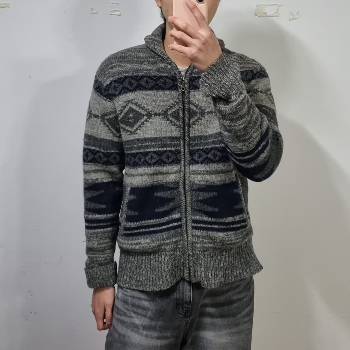 Cricket 재팬 코위찬 울 니트 집업 상품이미지3