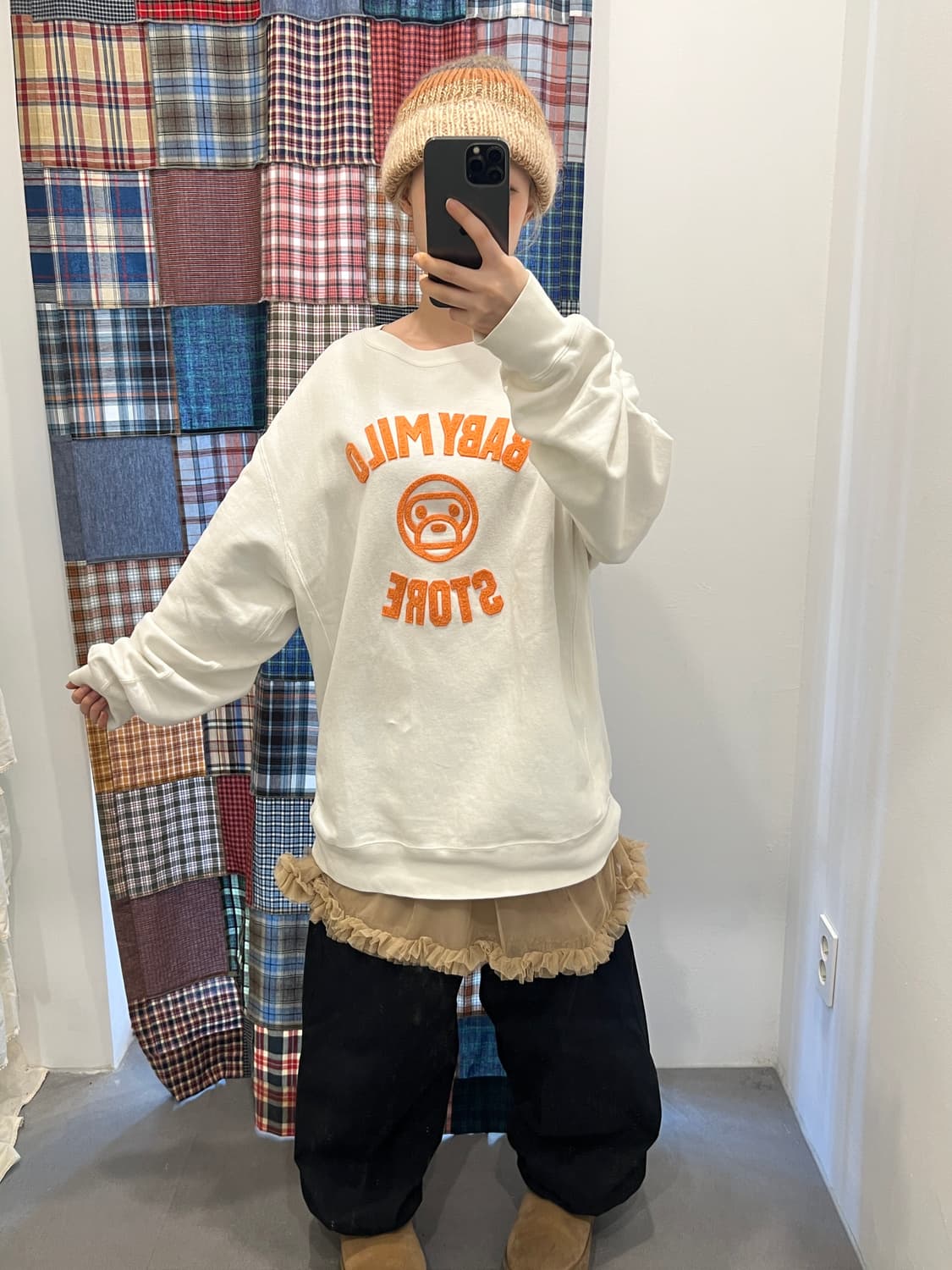 베이프 베이비 마일로 맨투맨 상품이미지2