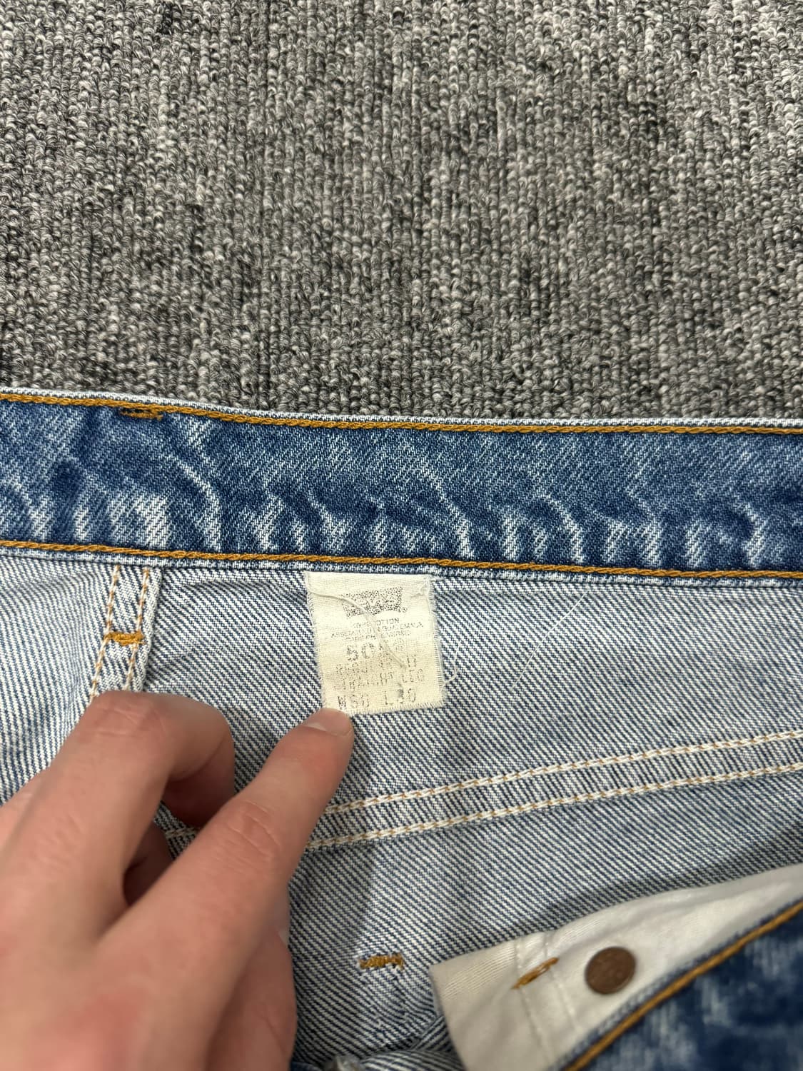 90s 리바이스 505 오렌지탭 미디움 워시드 데님 36 상품이미지4