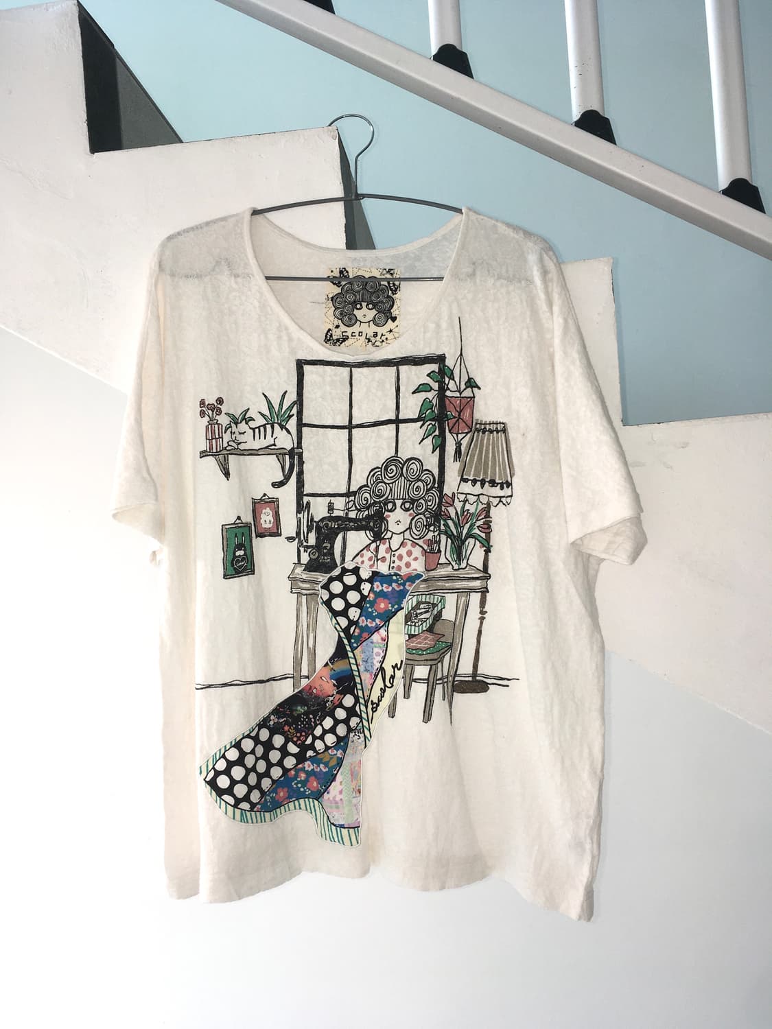 scolar Japanese bobtail patch t shirt 상품이미지6