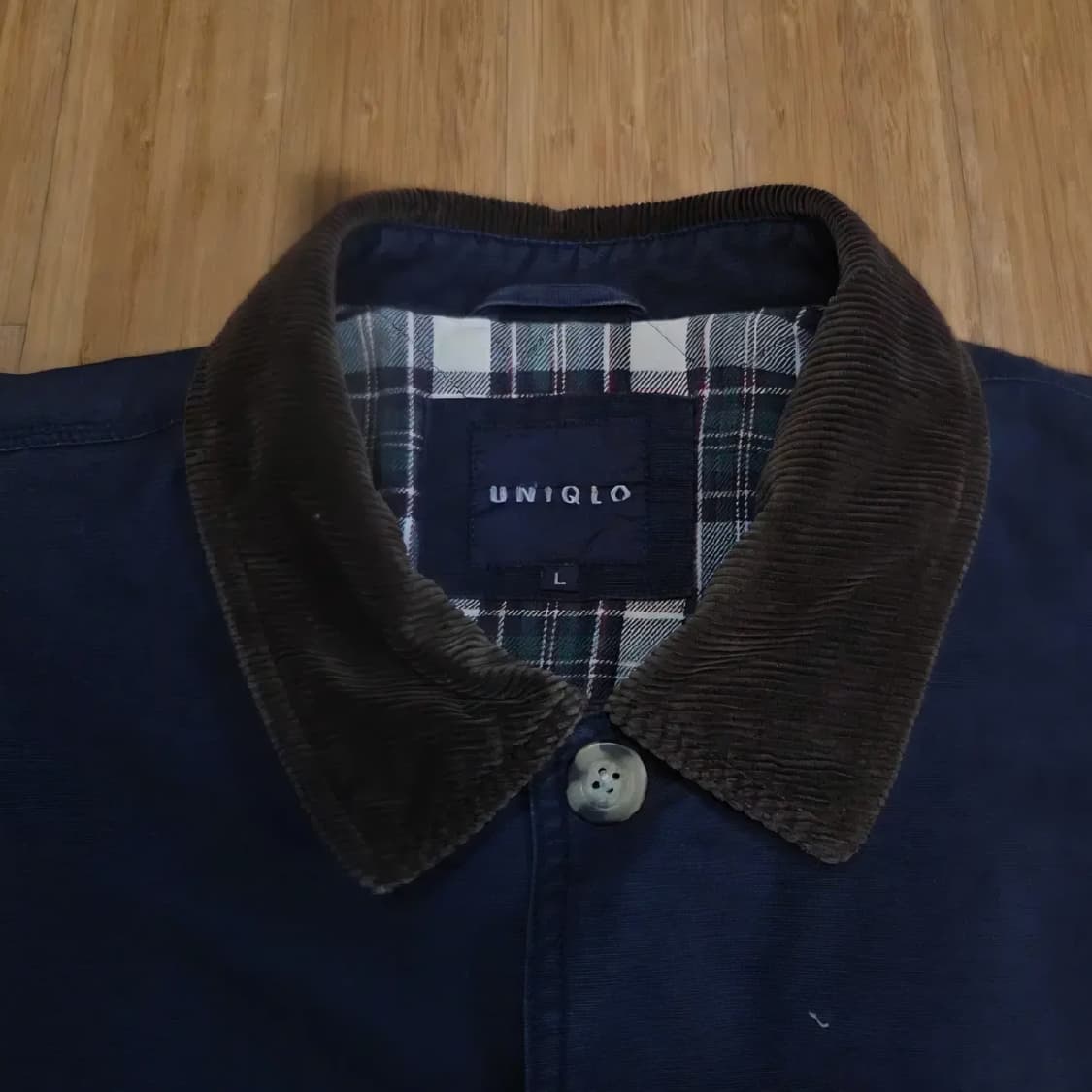 JPN 90s 유니클로 코듀로이 카라 코튼 워크 자켓 (실XL) 상품이미지5