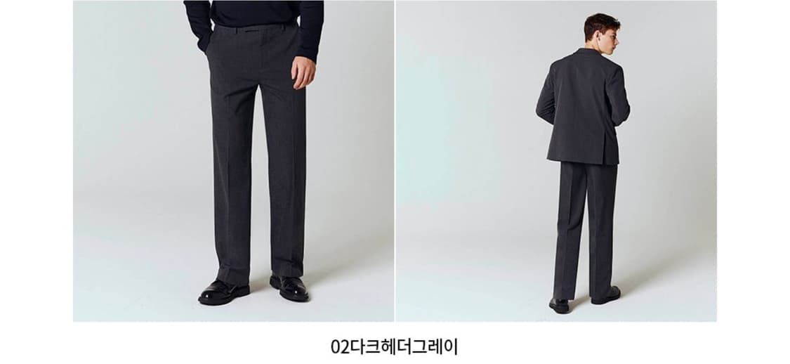 컨셉원 TR 히든밴딩 세미와이드/스트레이트핏 슬랙스 그레이 상품이미지2