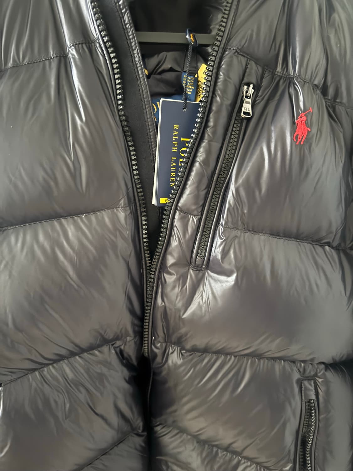 폴로 유광패딩 m 상품이미지3