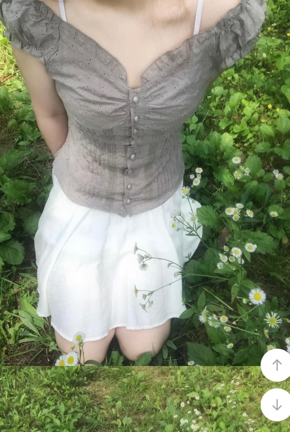 히피디피 엔젤 블라우스 빈티지 브라운 지그재그 에이블리 상품이미지2