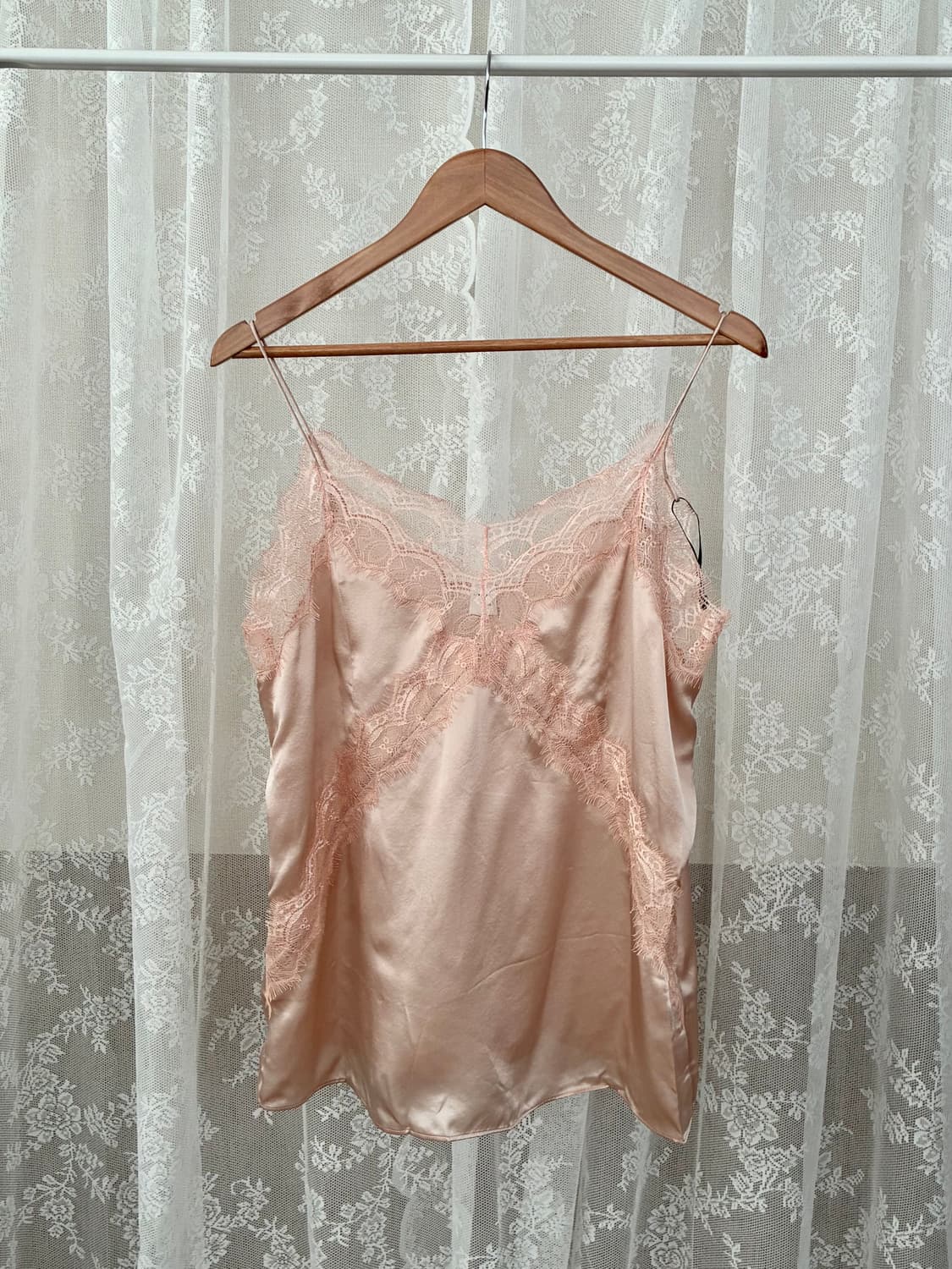 L) 마시모두띠 스튜디오 실크 레이스 탑 핑크 상품이미지1