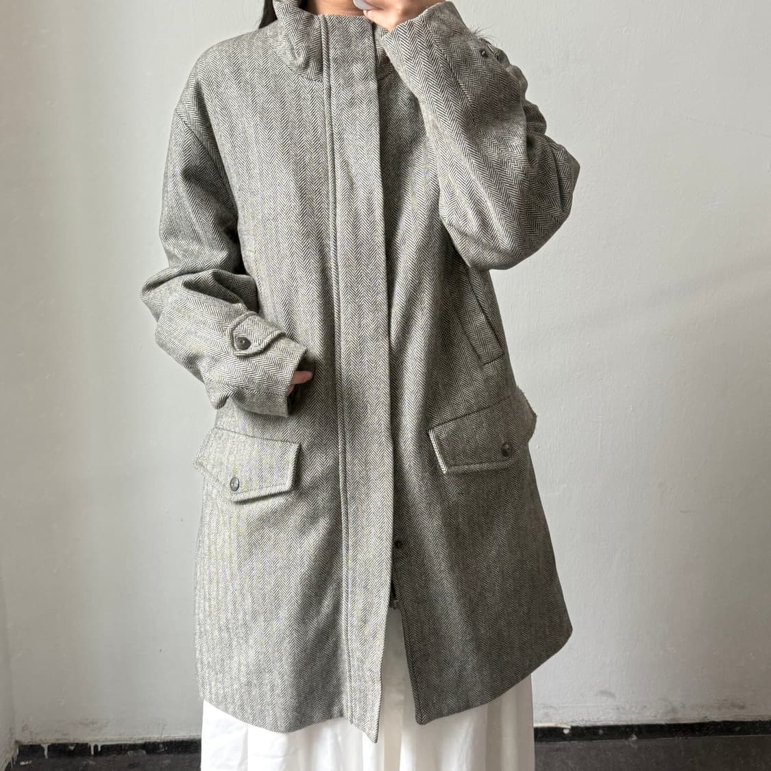 [M] 타미힐피거 해링본 코트 상품이미지2