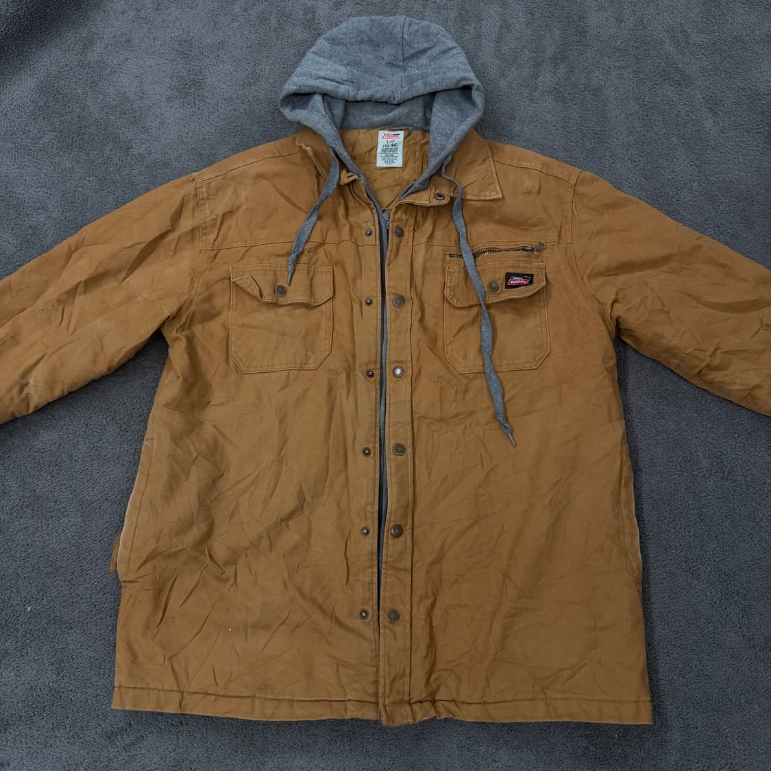 [ 정품/L ] 디키즈 브라운 후드 워크 자켓 상품이미지2