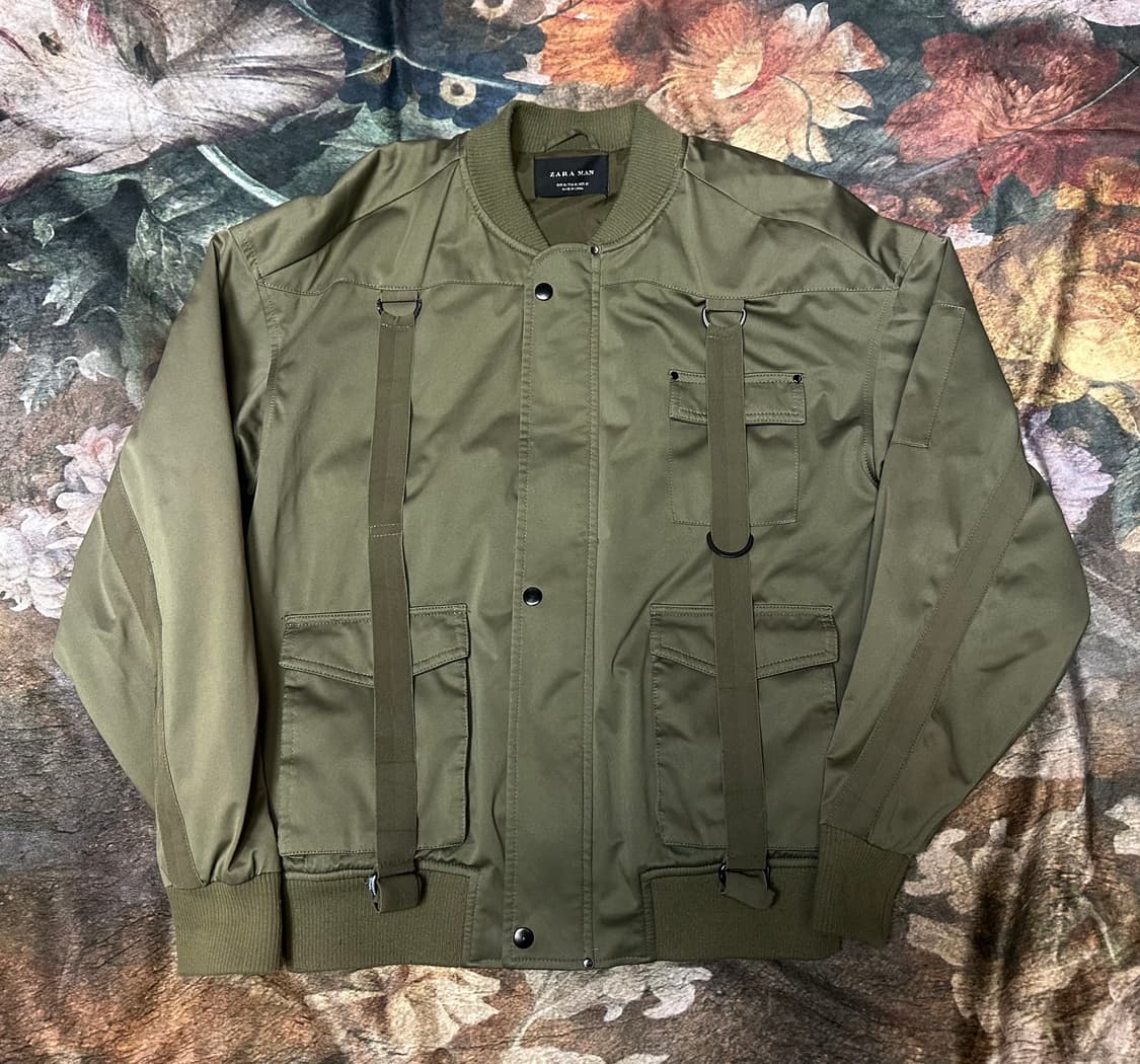 자라 빈티지 밀리터리 카키블루종 M 상품이미지1