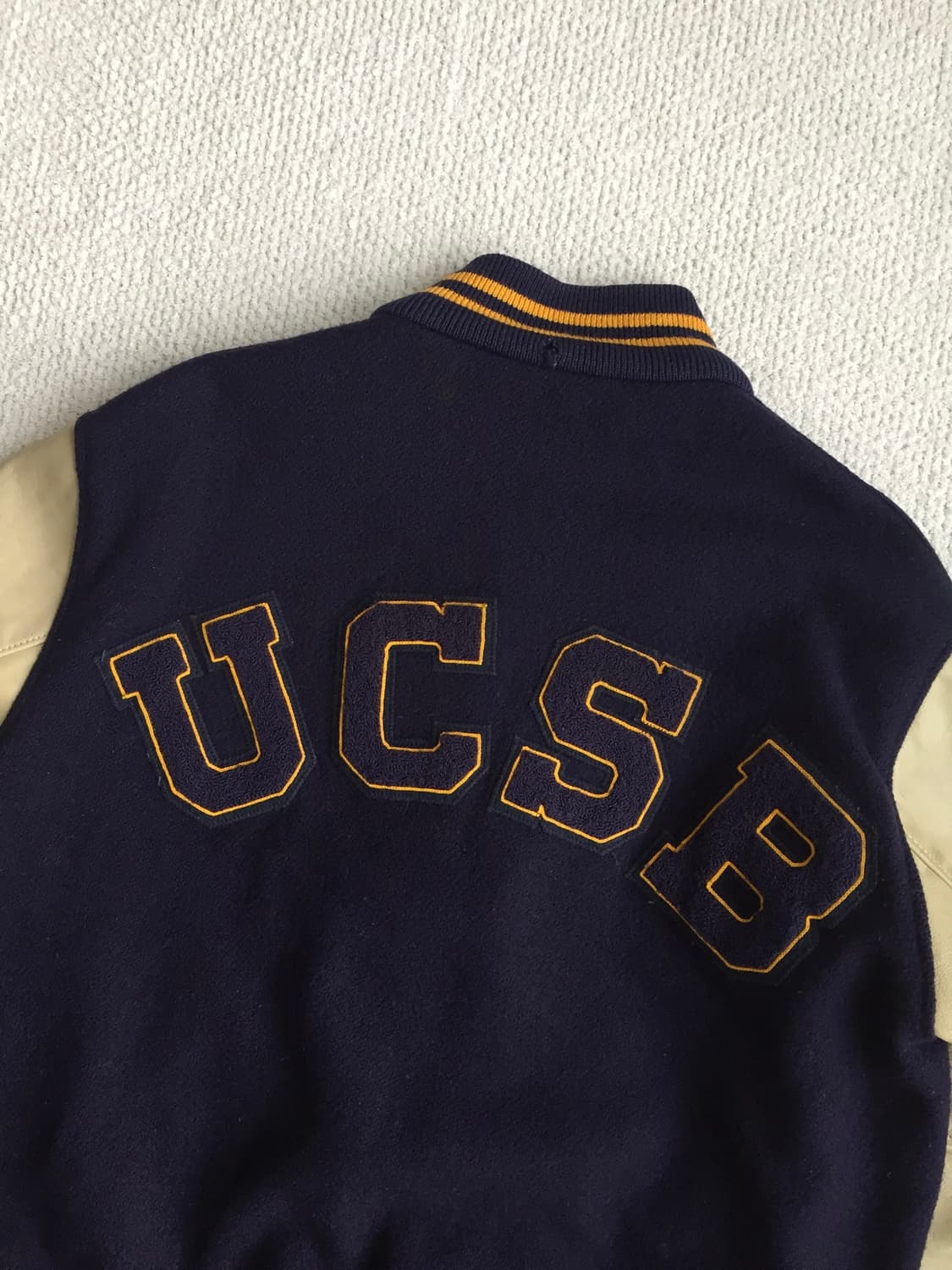 80-90‘s Dehen UCSB 울 레더 바시티 자켓 상품이미지6