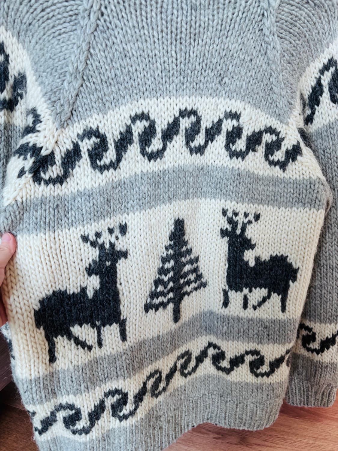 빈티지 대장템 그레이 사슴 코위찬 니트 상품이미지8