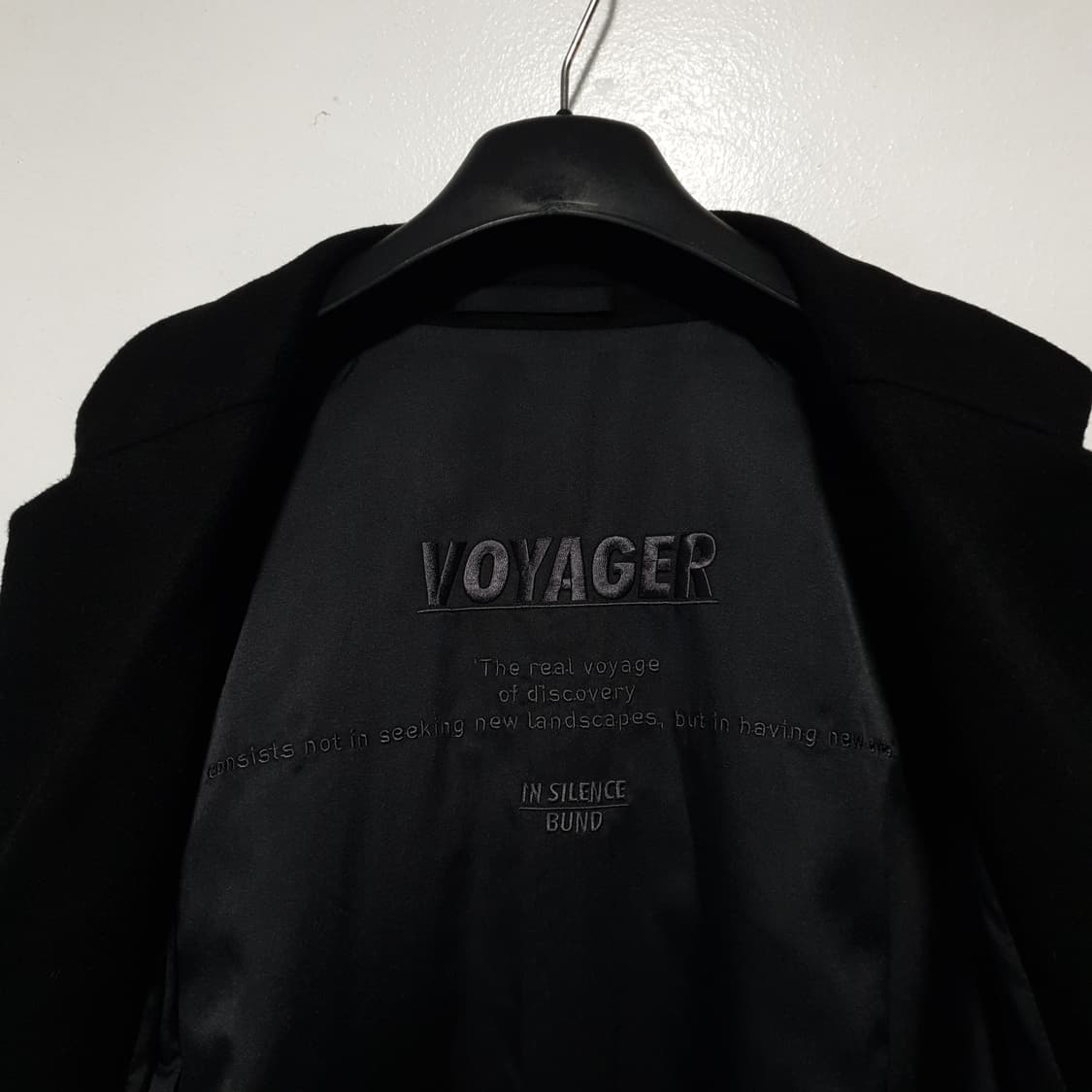 실측 XL) 인사일런스 X 분트 싱글 울 캐시미어 블렌드 코트 자켓 블랙 상품이미지6