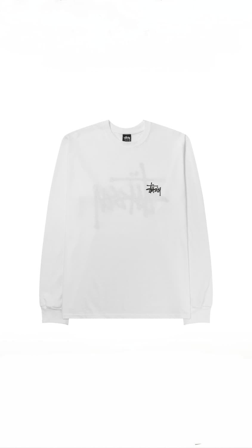 스투시 베이직 롱슬리브 티셔츠 화이트 새상품 상품이미지1
