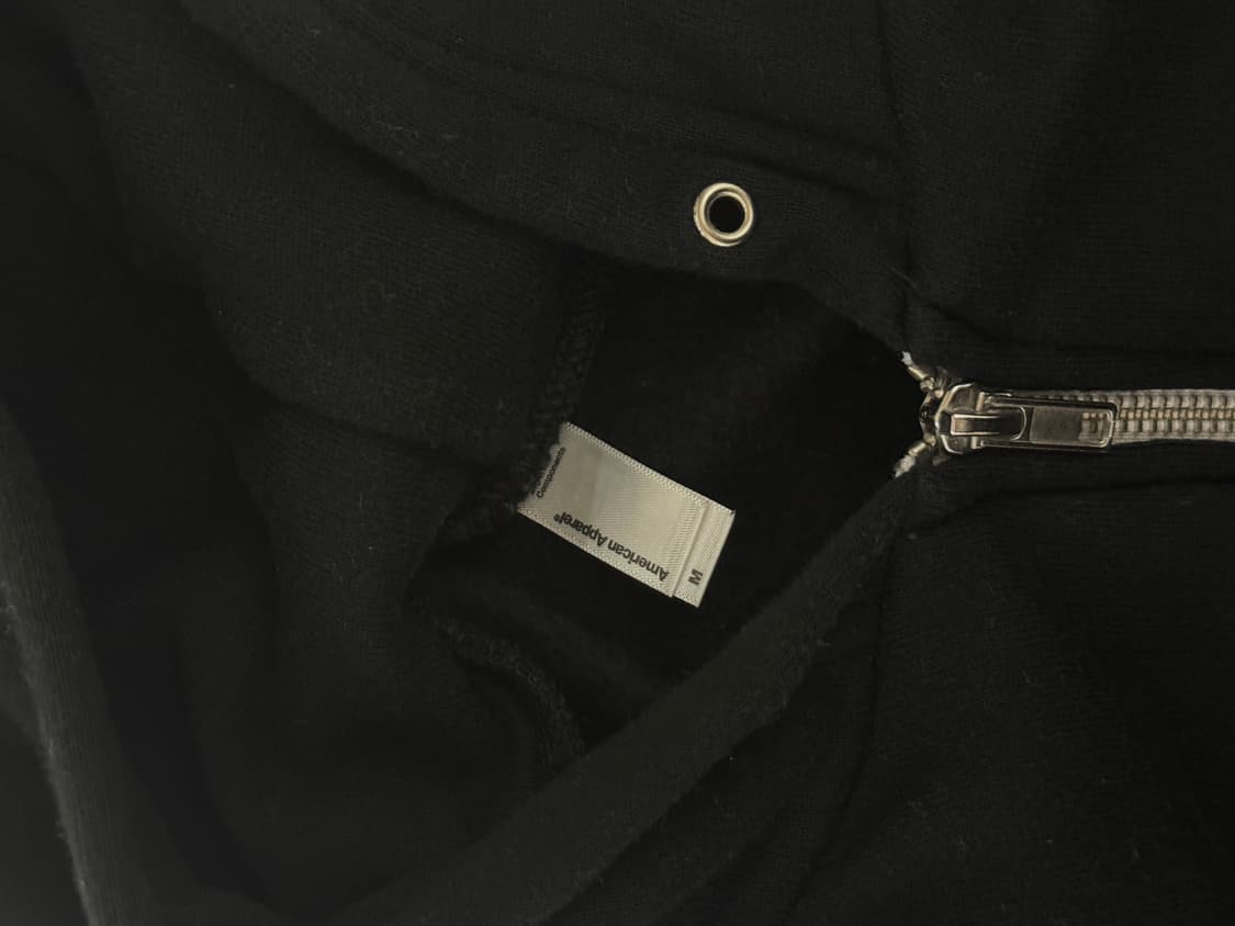 아메리칸어패럴 크롭 후드집업 블랙 M 상품이미지1