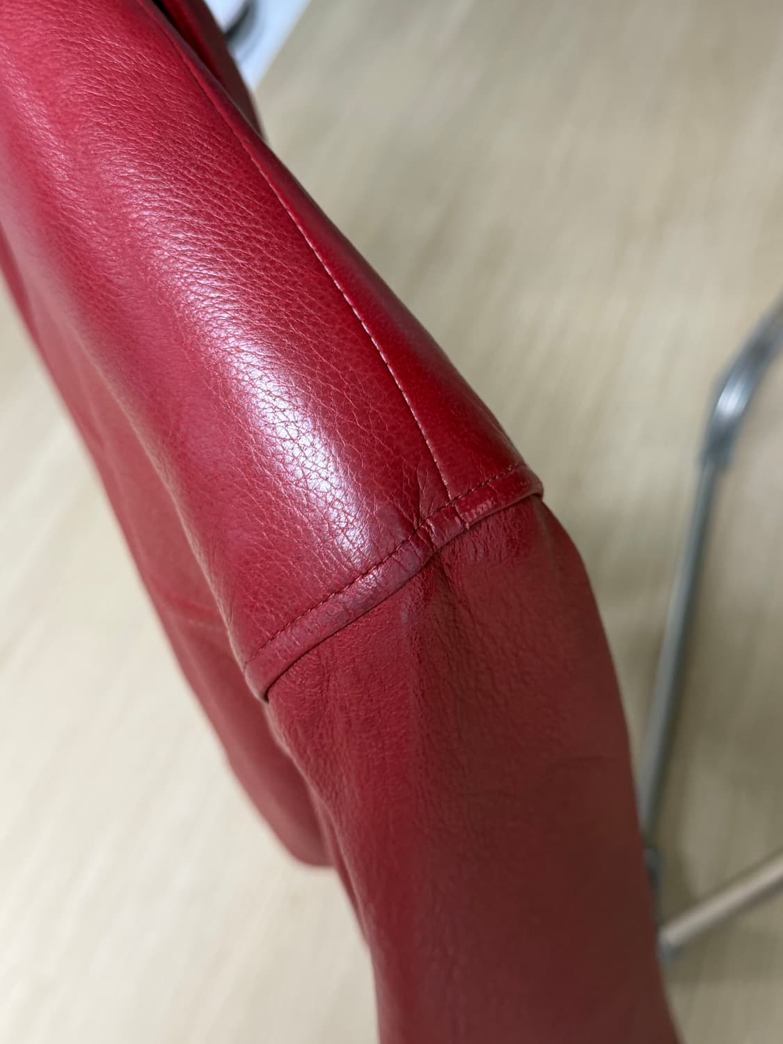 렉토 빈티지 레드 레더 자켓 상품이미지3