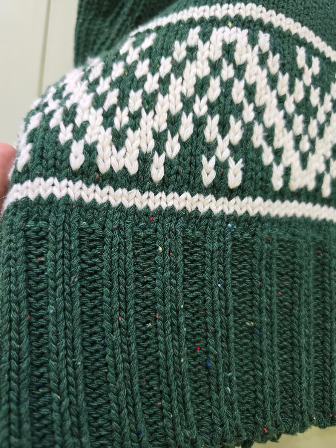 사슴 패턴 니트 가디건 그린 상품이미지3