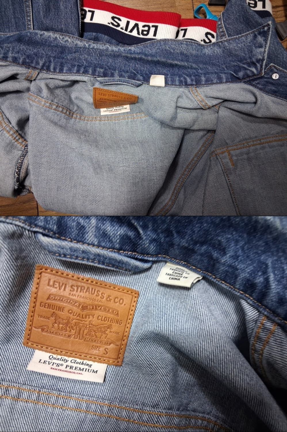 리바이스 여성 프리미엄 데님 청쟈켓 오버핏 5566 S 상품이미지8