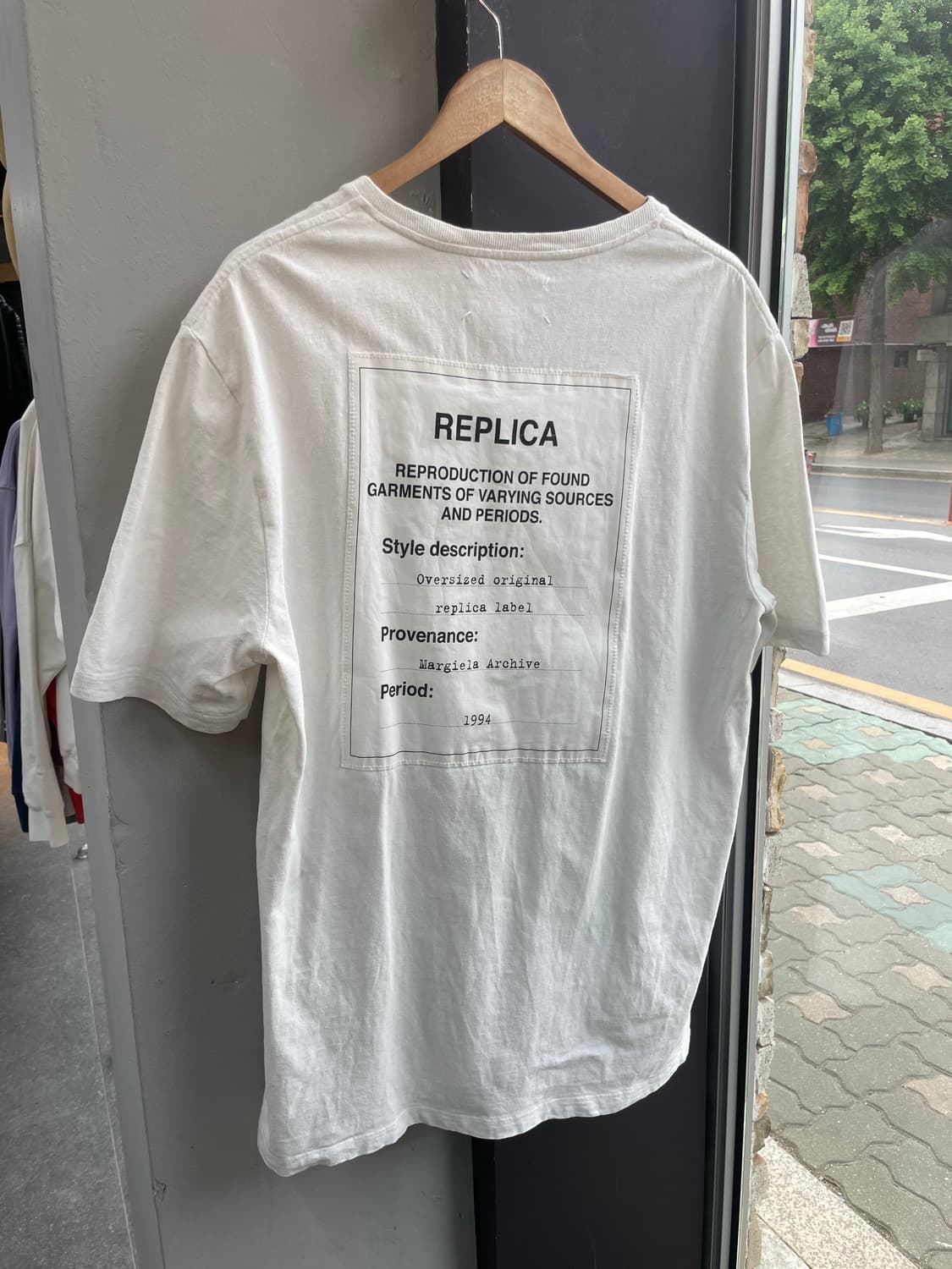 50/ 메종마르지엘라 레플리카 백로고 반팔 상품이미지5