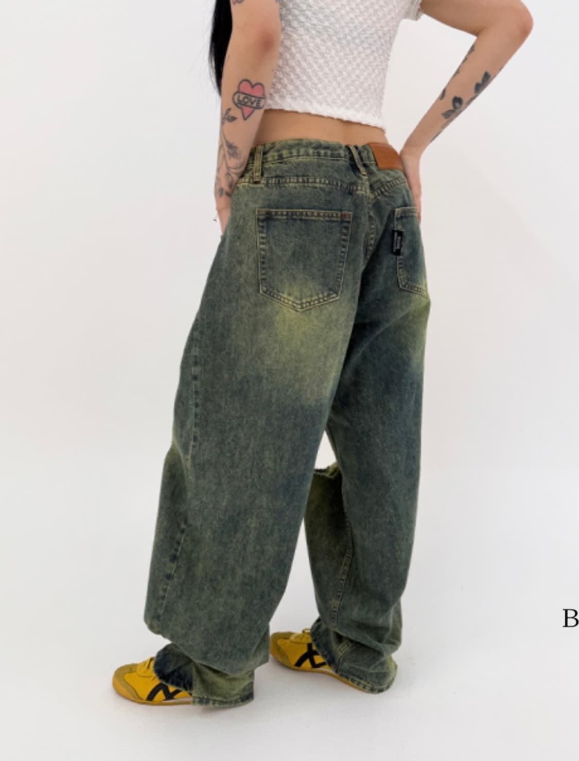 더미스테리어스호텔 옐로 워싱 진 1사이즈 상품이미지6