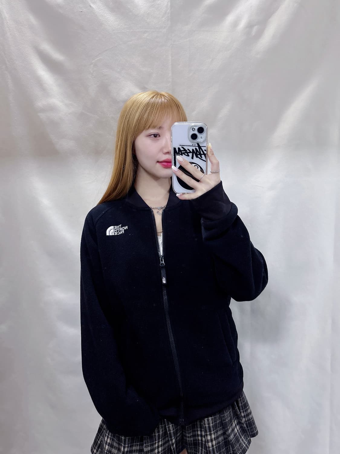 노스페이스 화이트라벨 블랙 플리스 집업  상품이미지2