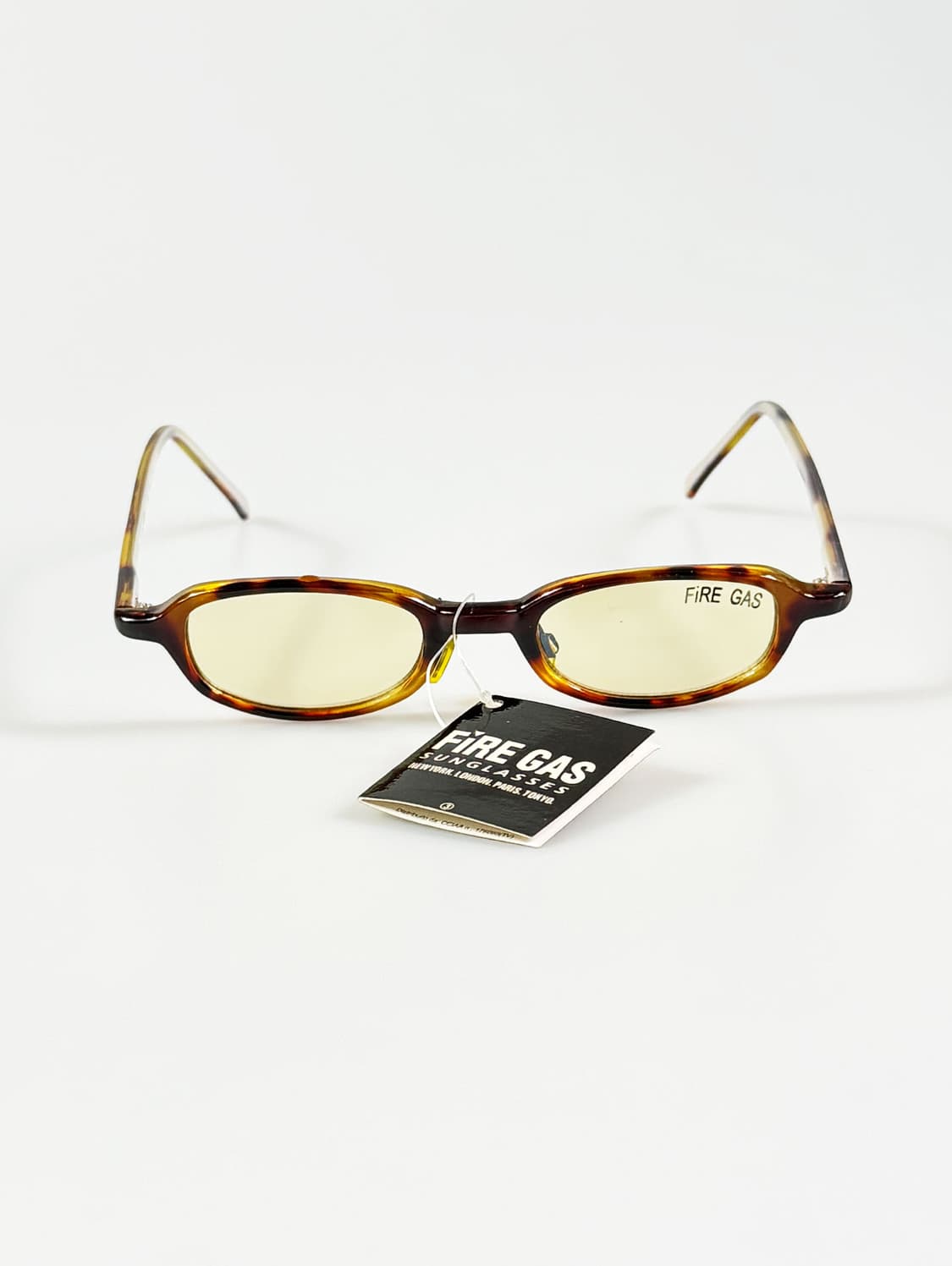 90s FIRE GAS 토터스쉘 뿔테 스퀘어 틴트 빈티지 선글라스 상품이미지2