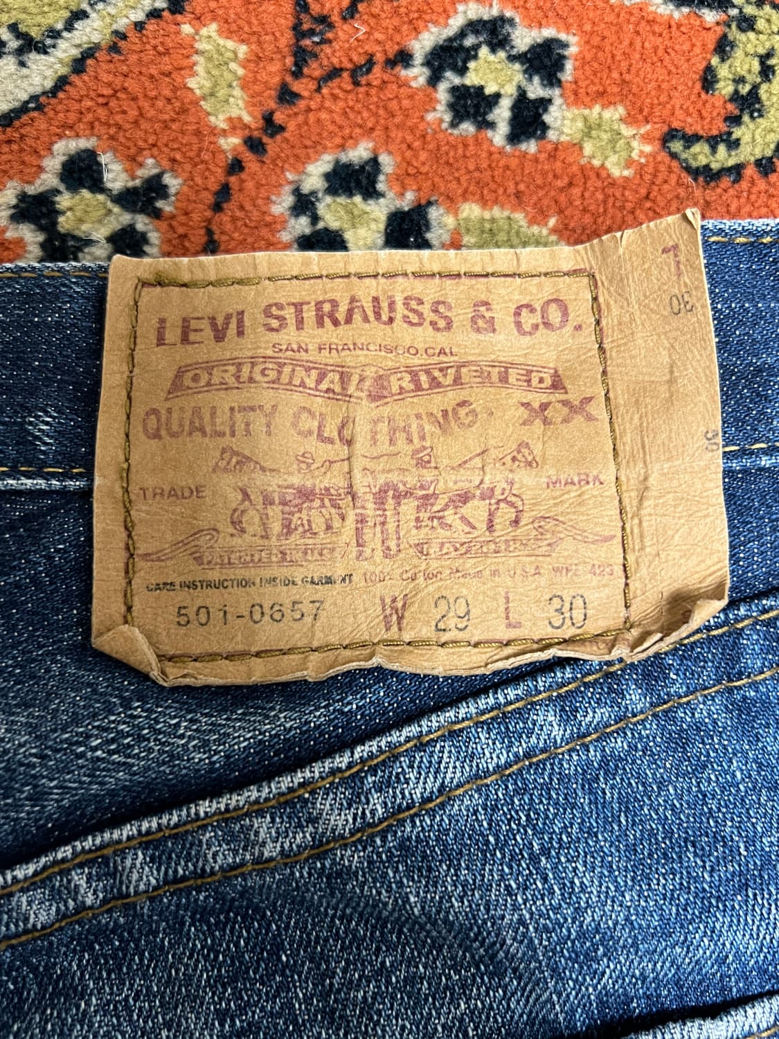 [29] 리바이스 501 USA 빅E 빈티지 데님팬츠 (실측 28) 상품이미지4