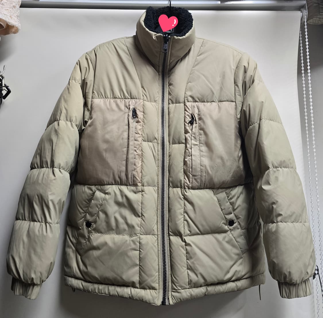 캘빈클라인 리버시블 덕다운 뽀글이 패딩 S(95)공용 상품이미지4