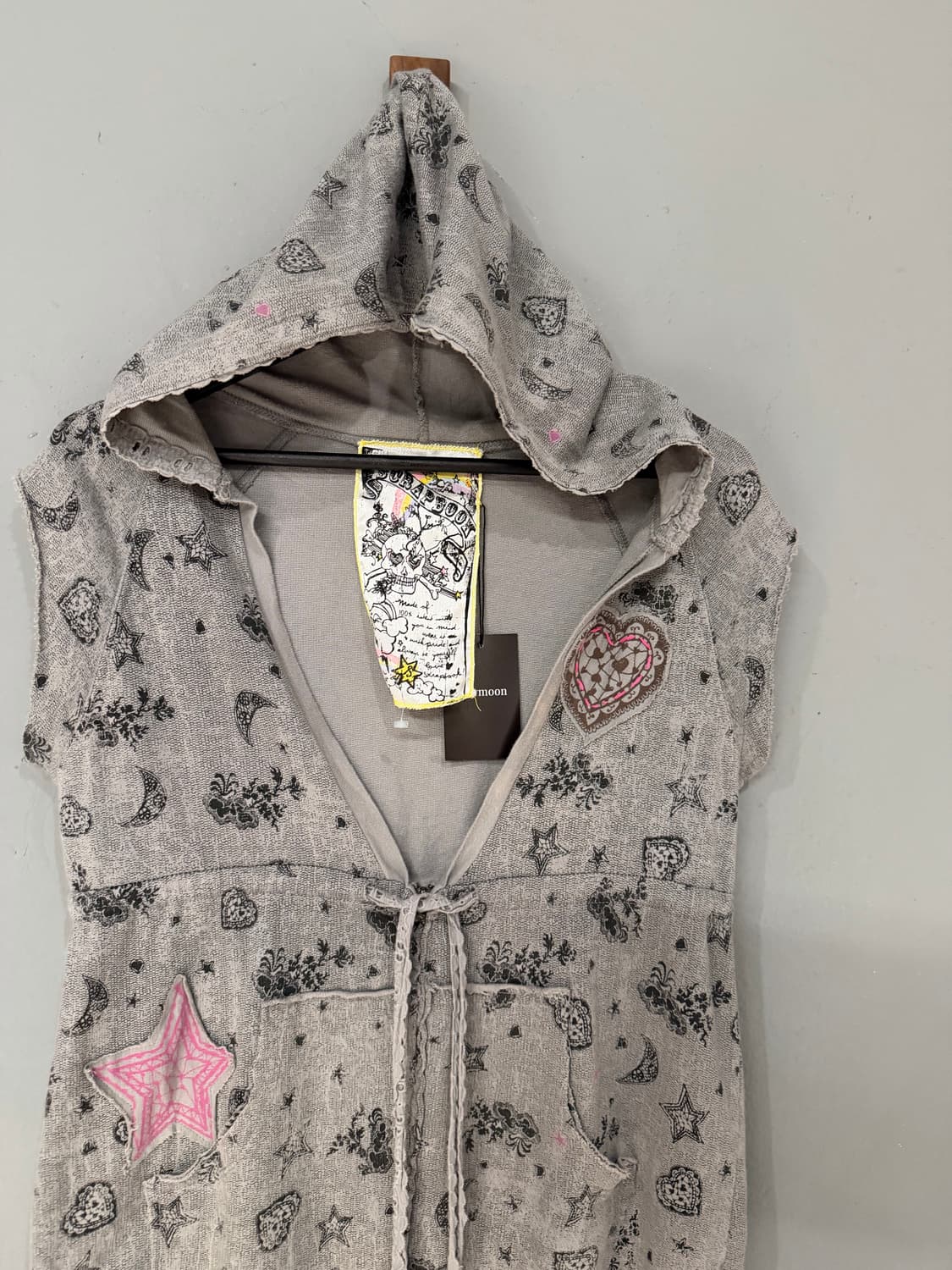 kawaii printing v-neck hood zip-up 상품이미지7