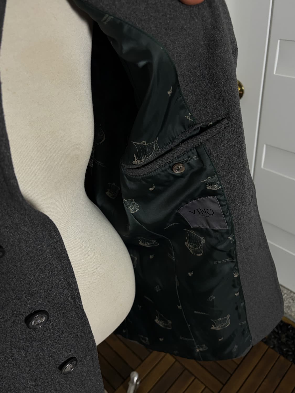 Vino 하이넥코트 차콜 상품이미지6