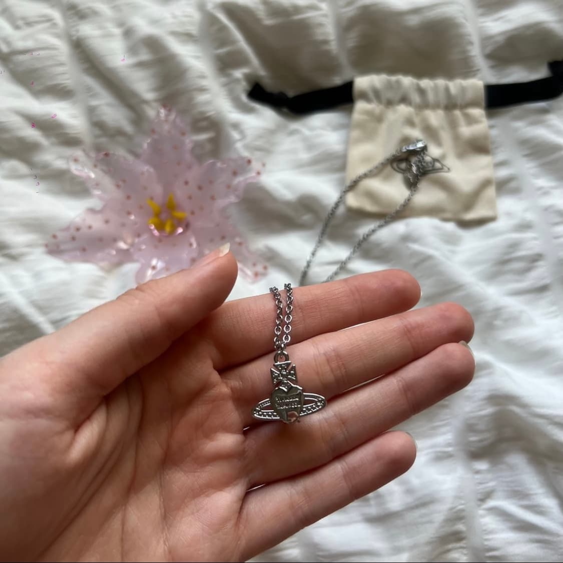 비비안웨스트우드 아카이브 아리엘라 하트 orb 팬던트 목걸이 상품이미지4