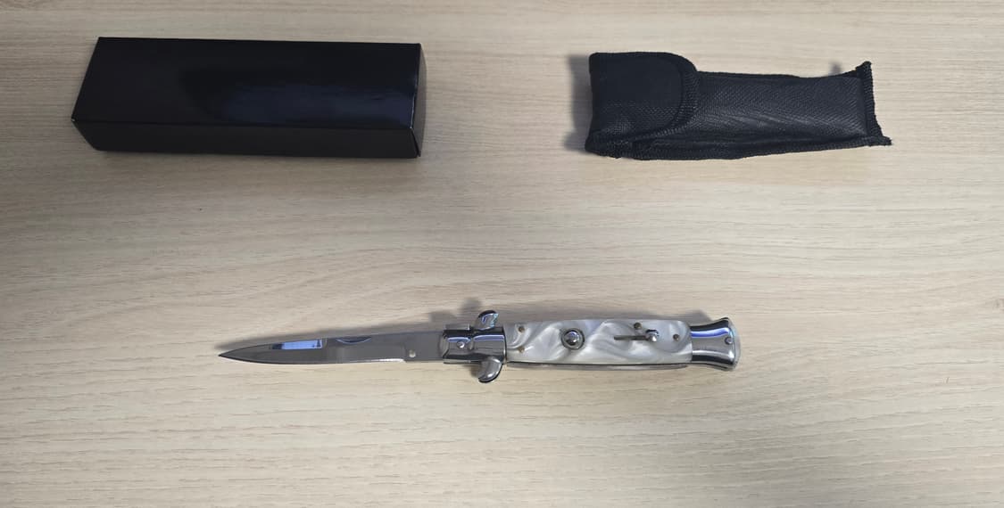 스틸 스틸레토 버튼식 오토메틱 나이프 폴딩나이프 헌팅나이프 캠핑나이프 상품이미지1