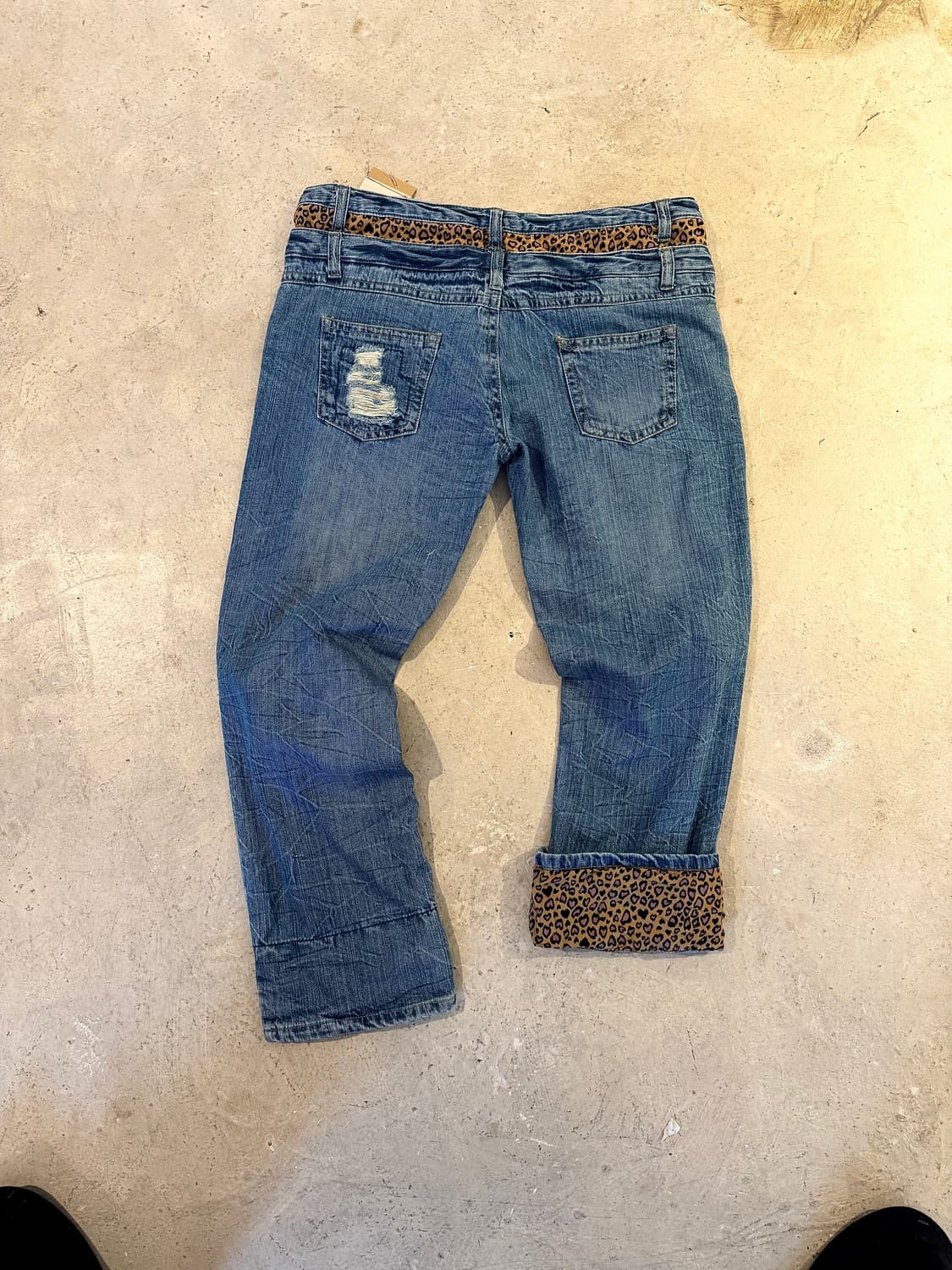 Leopard Point 2 Belt Big Denim Pants 상품이미지8