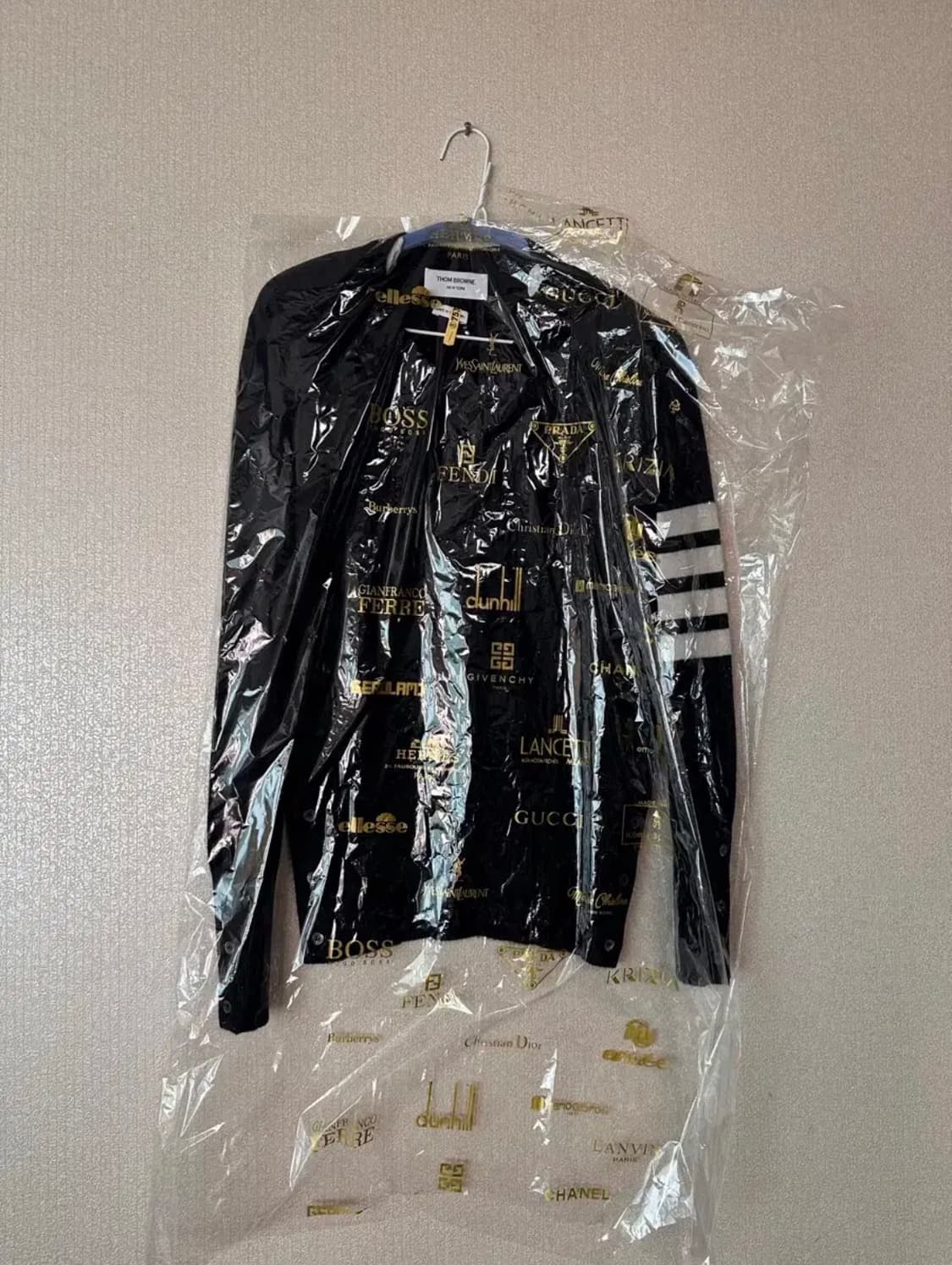 백화점판/한글택/1사이즈] 톰 브라운 캐시미어 니트 - 네이비 상품이미지2