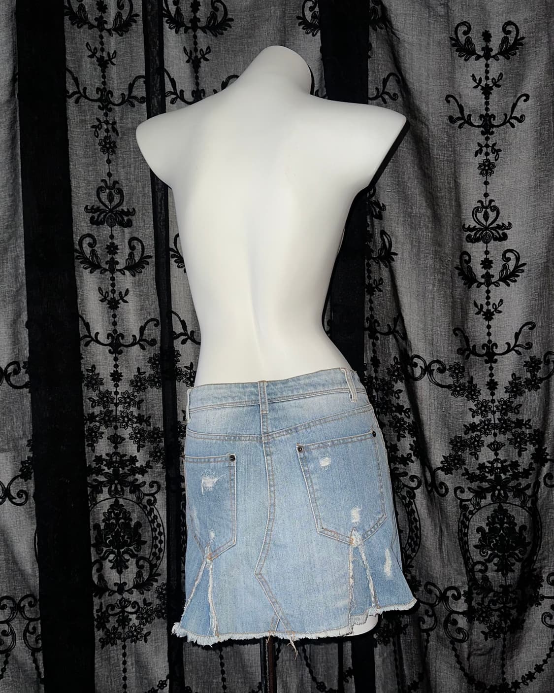light blue denim skirt 상품이미지3