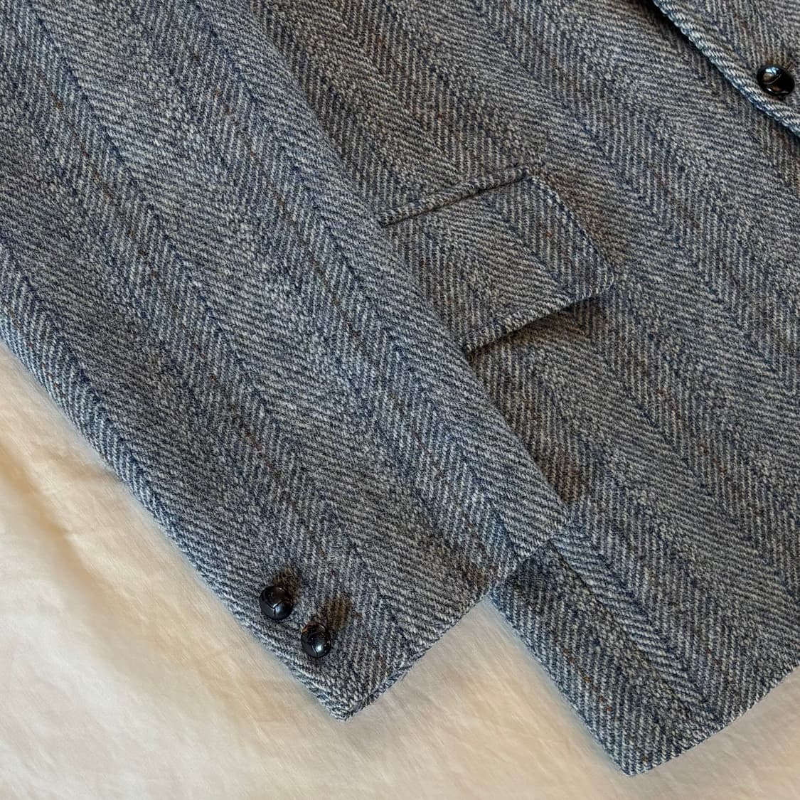 (97) 60s USA A.C & Harris Tweed 울 헤링본 2B 상품이미지3