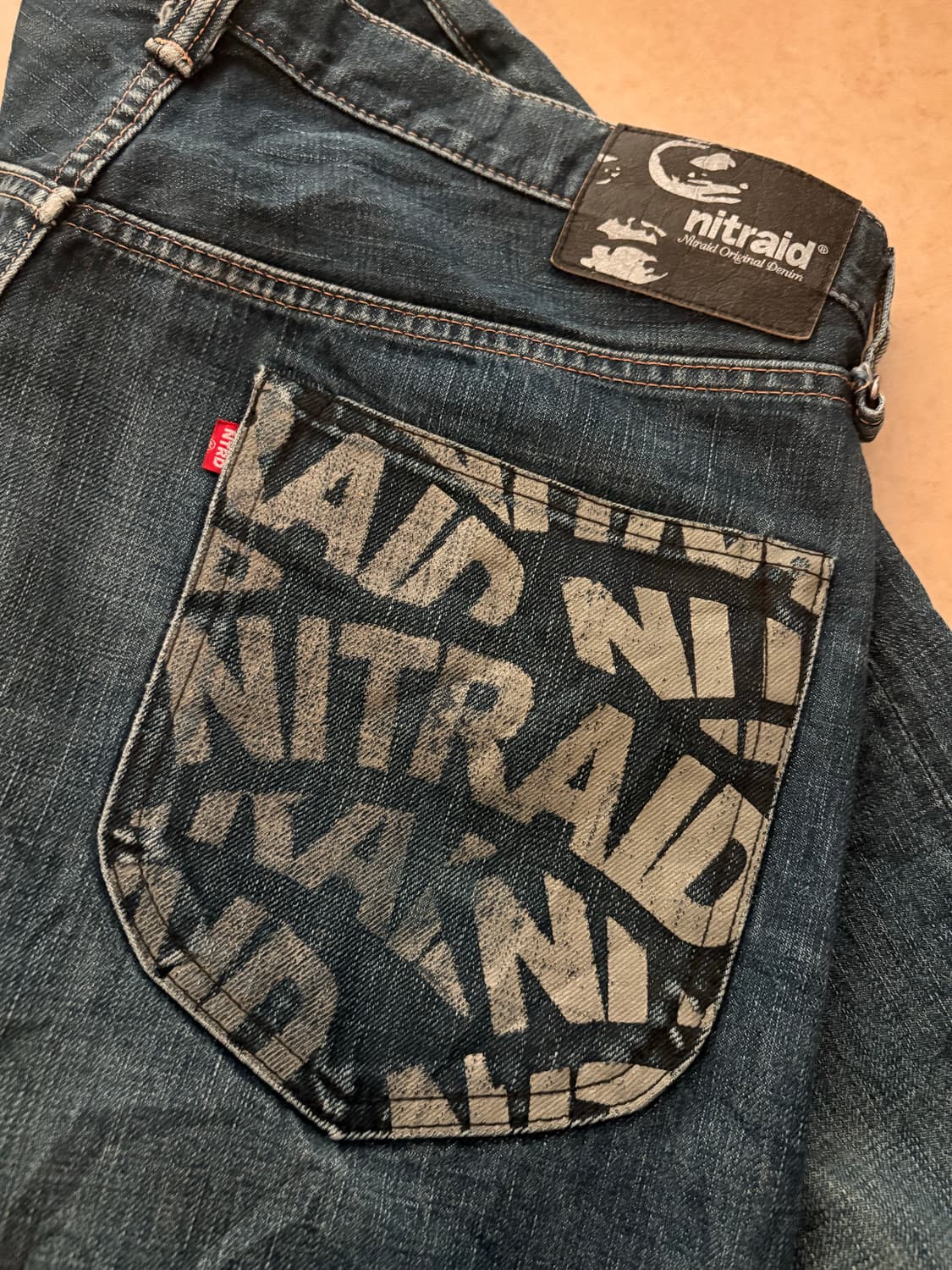 니트레이드 Nitraid 셀비지 빈티지 데님 팬츠 XL 상품이미지6