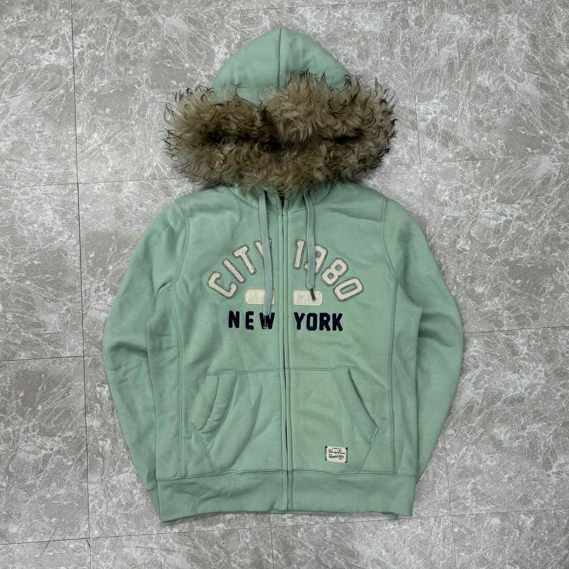 스파오 y2k 양털 울프죠 후드퍼 걸즈 후드집업 희귀져지(M) 상품이미지2