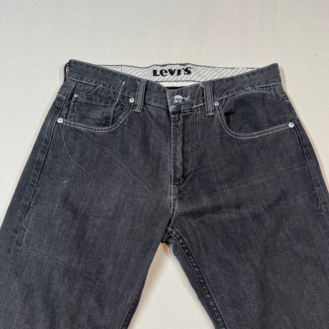 33inch) 리바이스 그레이 스트레이트 데님 청바지 상품이미지6