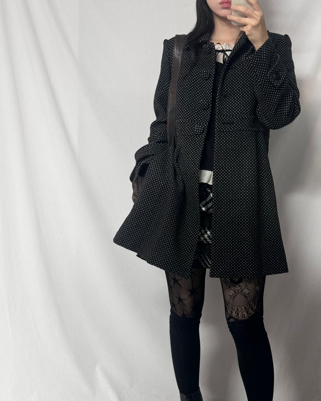 셔링 리본 넥 레이어드 탑 상품이미지6