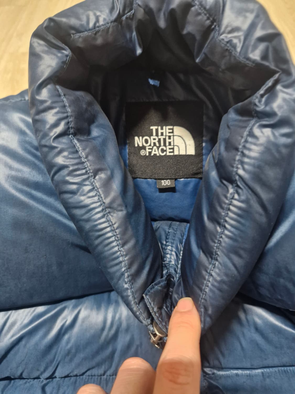 노스페이스 패딩 800 블루 상품이미지3