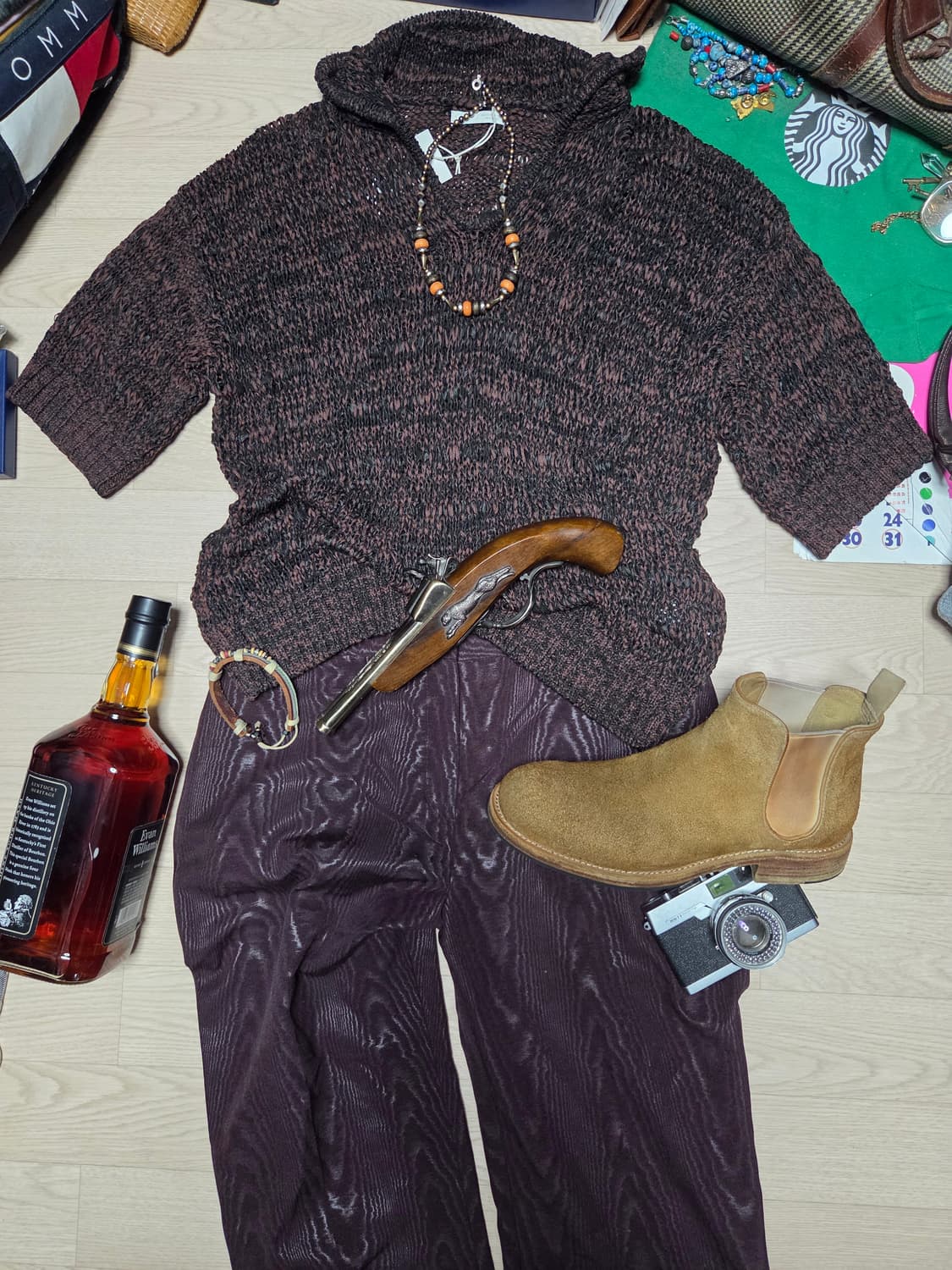 (새상품)자라 반팔 니트 케이블 상품이미지3