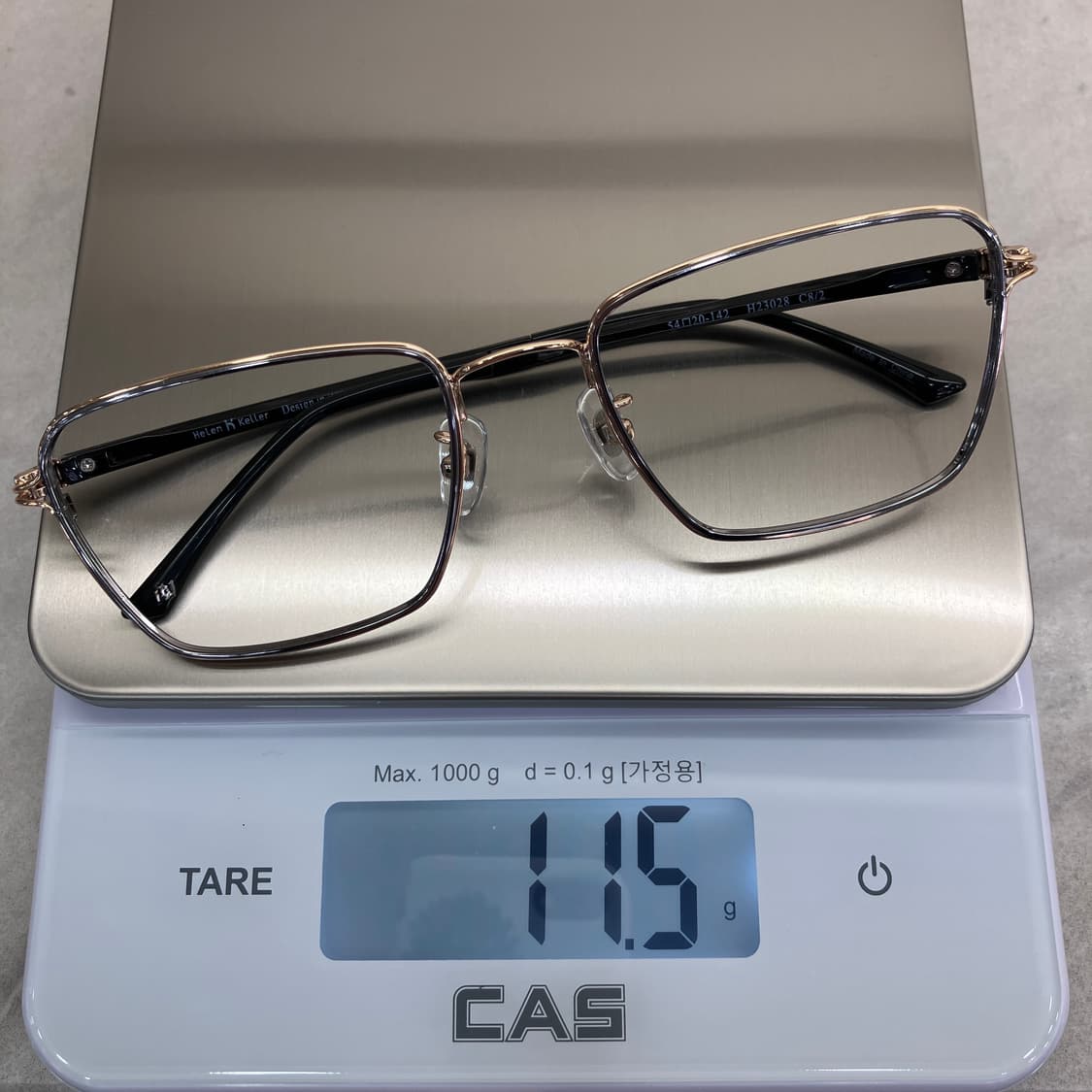C34 HK 골드 실버 스퀘어 메탈테 안경 상품이미지8