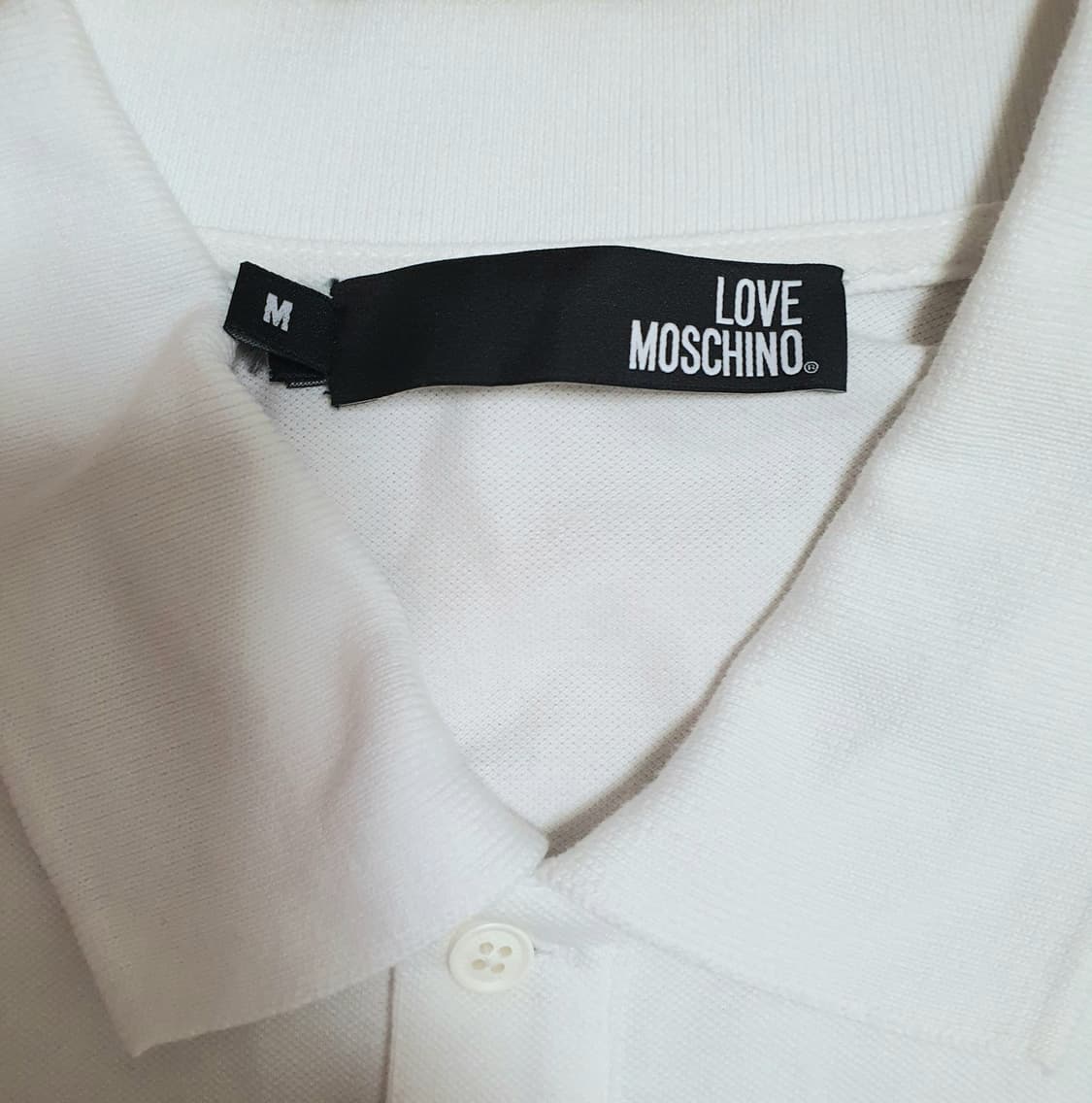 Moschino 러브 모스키노 화이트 반팔 폴로티 카라티 상품이미지4