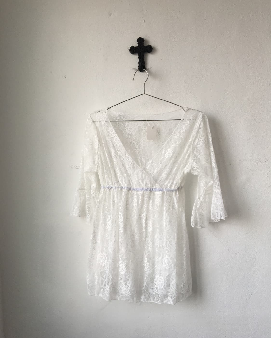 lace see through blouse 상품이미지2