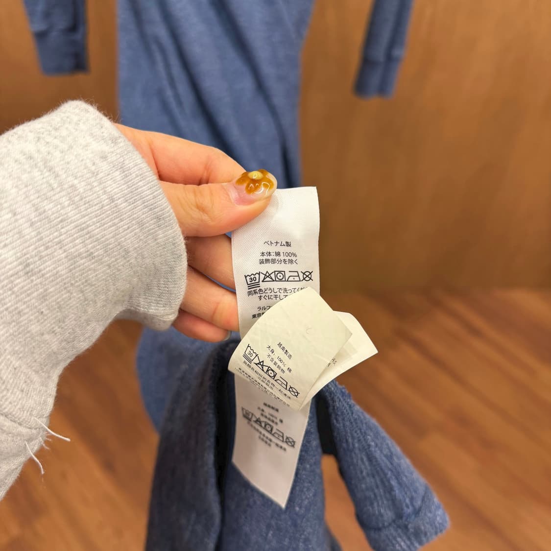 폴로 랄프 로렌 니트 롱 원피스 헨리넥 엘보 패치 슬림핏 라이트 블루 상품이미지8