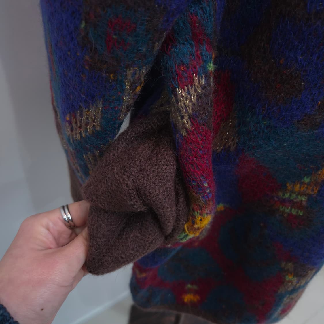 Kanebo Moi Bell 빈티지 모헤어 아트패턴 가디건
 상품이미지7