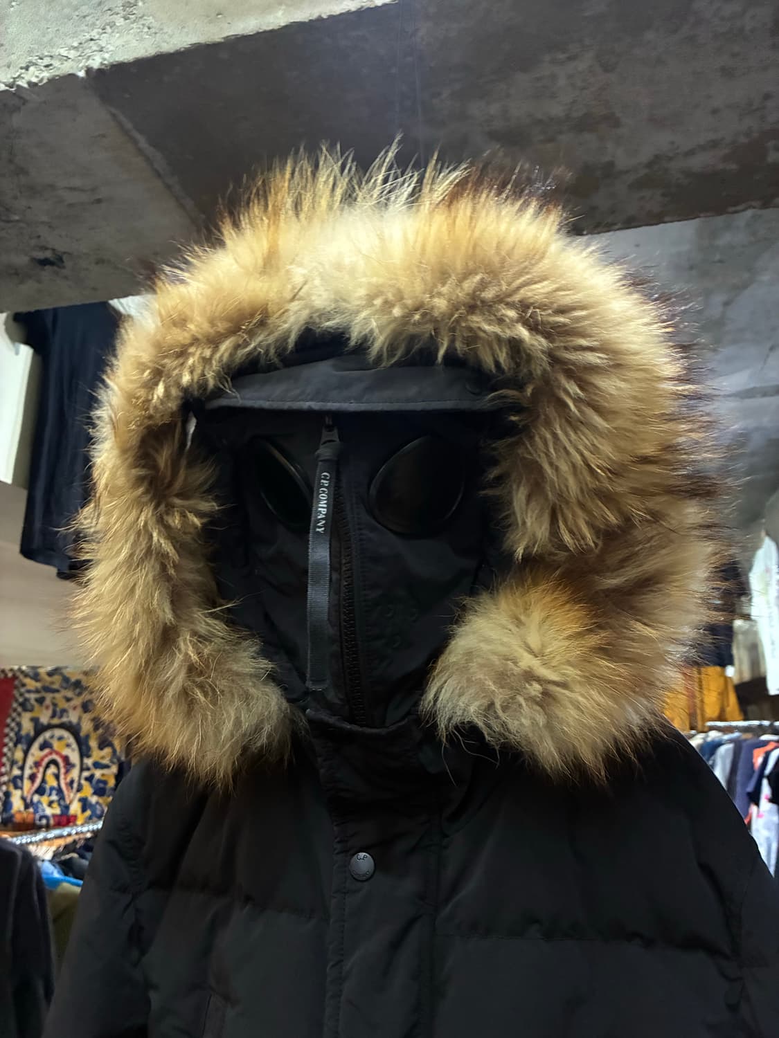 CP COMPANY cp 컴퍼니 고글 퍼 후드 다운 롱패딩 상품이미지1