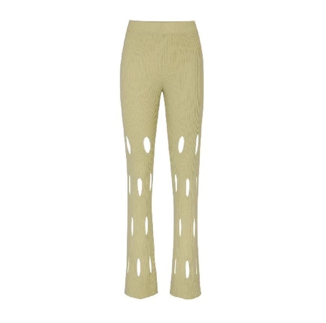 오픈와이와이 더오픈프로덕트 컷아웃 니트 팬츠 페일그린 상품이미지1