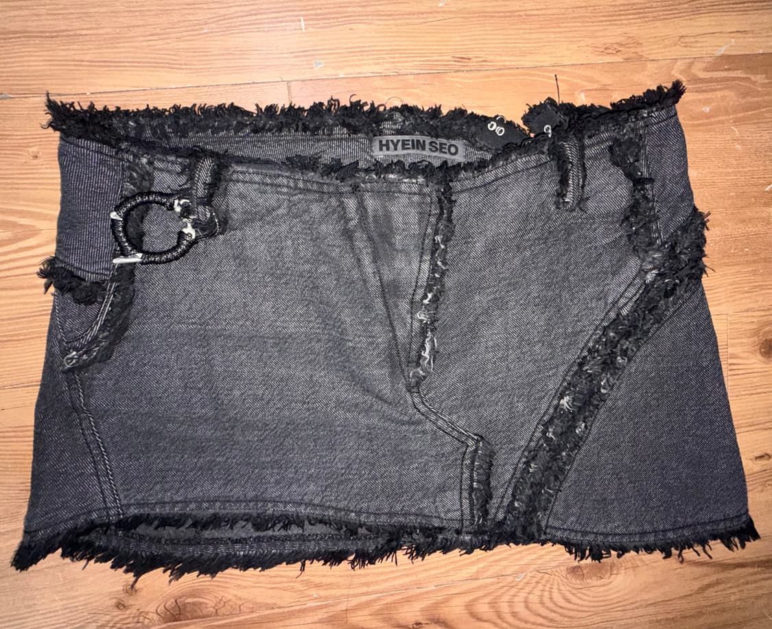혜인서 블랙 데님 미니스커트 2사이즈 상품이미지3