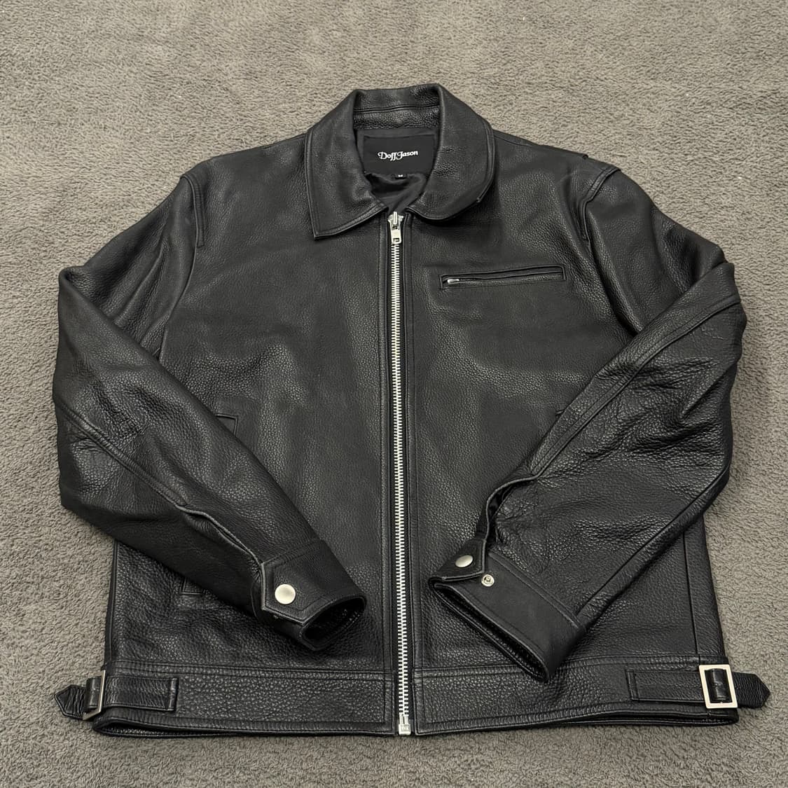 [정품/M] Doff Jason 도프제이슨 블랙 레더 자켓 상품이미지2